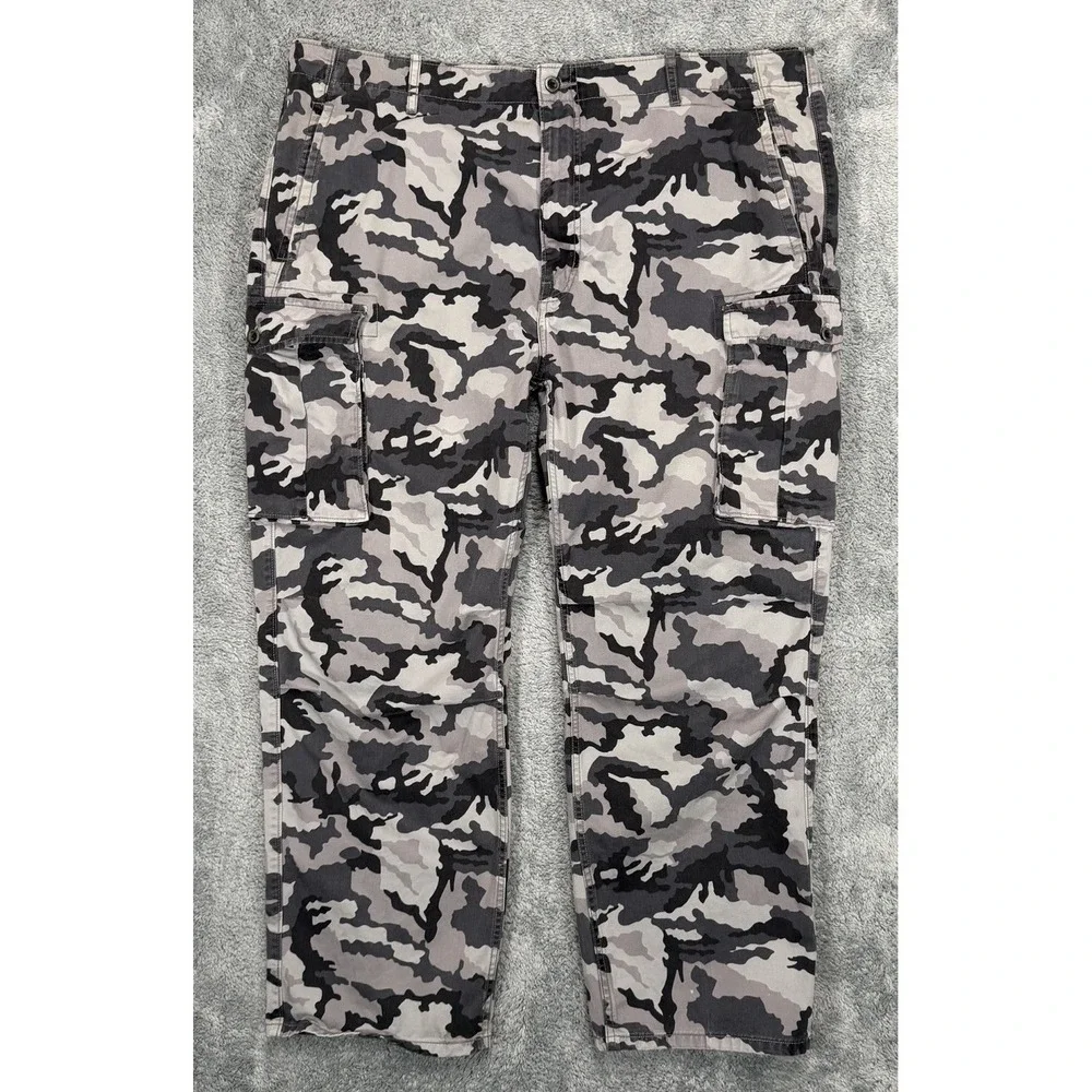 Levis Ace Cargo‎ Pants Mens Size 44x29* Gray Camo Relaxed Fit Utility READ